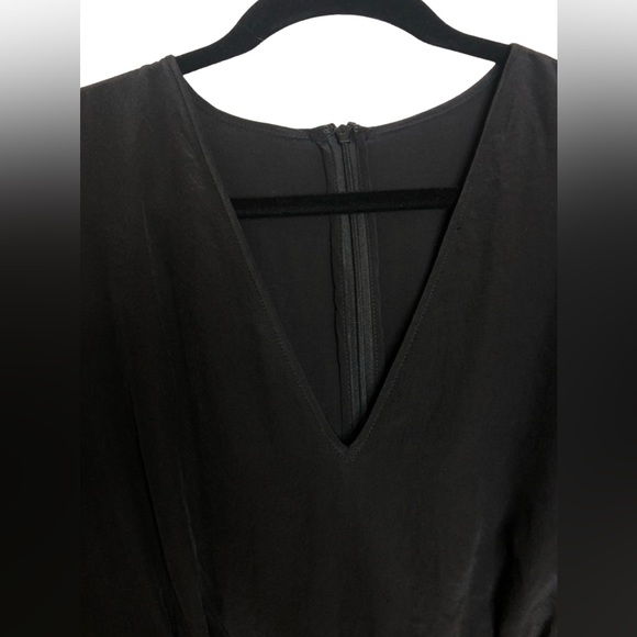 Stella McCartney Black 100% Silk Short Sleeve Mini Dress Size 42 IT/ US 8 - Picture 3 of 10